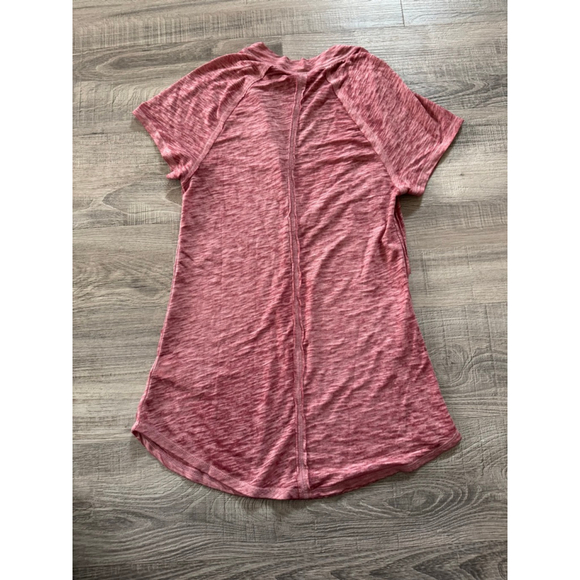 We The Free Deep V Burnout Tee Size XS Mauve Y2K EUC - Picture 2 of 4